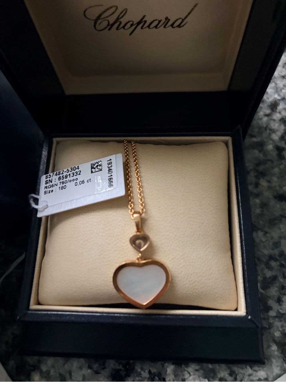 Chopard Rose Gold Heart Pendant with Mother-of-Pearl - Picture 4 of 7